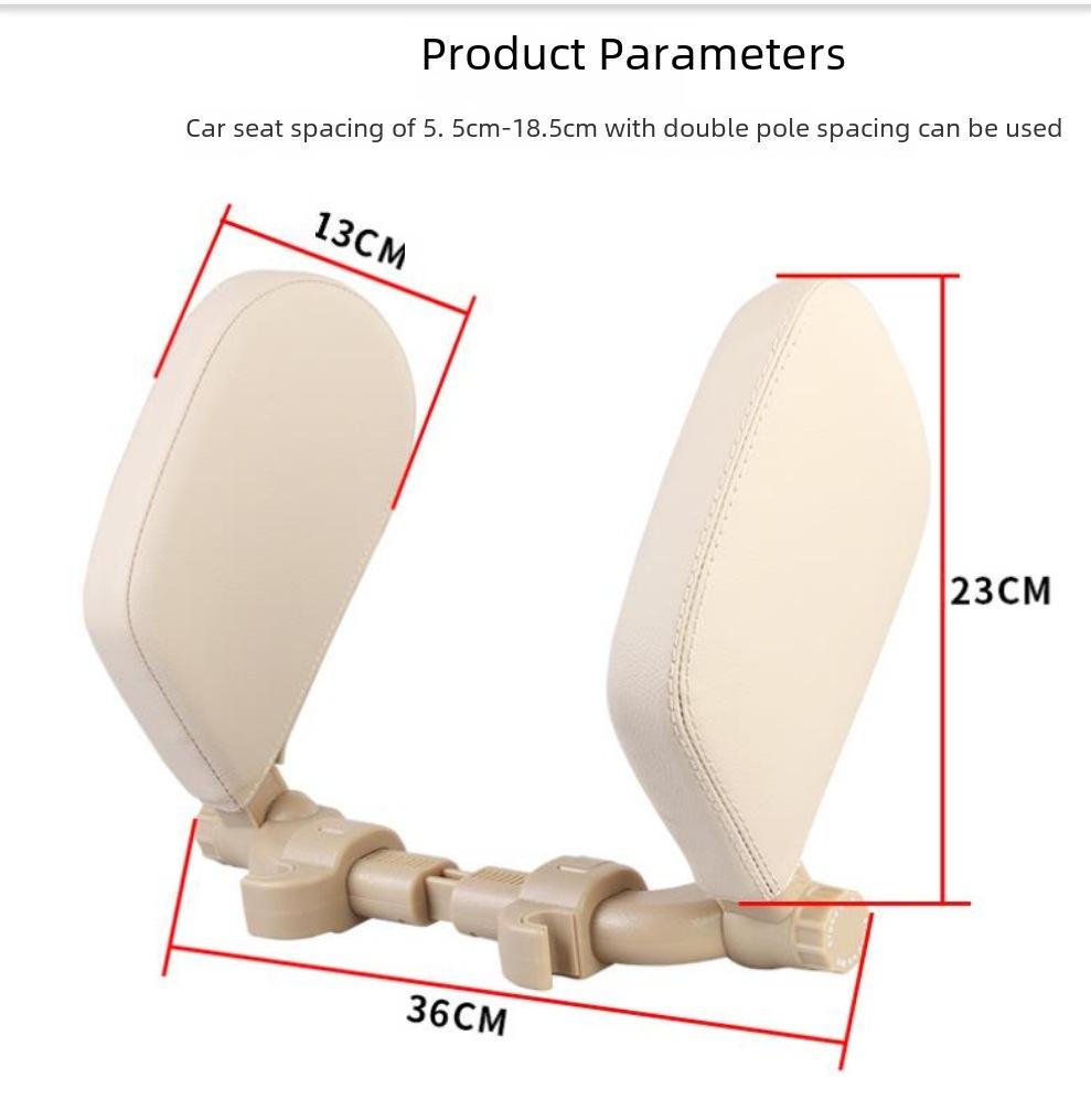 Car Travel Headrest Pillow for Side Sleeping & Cervical Support