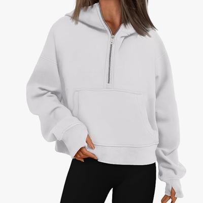 New Women's Autumn and Winter Zippered Long-sleeved Loose Hooded Sweatshirt