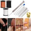 Replaceable Leather Sewing Awl Set Handmade Leather Sewing Tools for Shoes and Leather Repairs