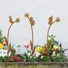 Rostmetall Marienkäfer & Löwenzahn Gartenstecker, 3-teiliges Set für Blumentopf & Eckdekoration
