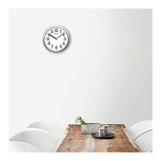 Seiko Clock Wall Clock Radio Analog Compact Size Silver Metallic Diameter 28.0x4.6cm BC416S