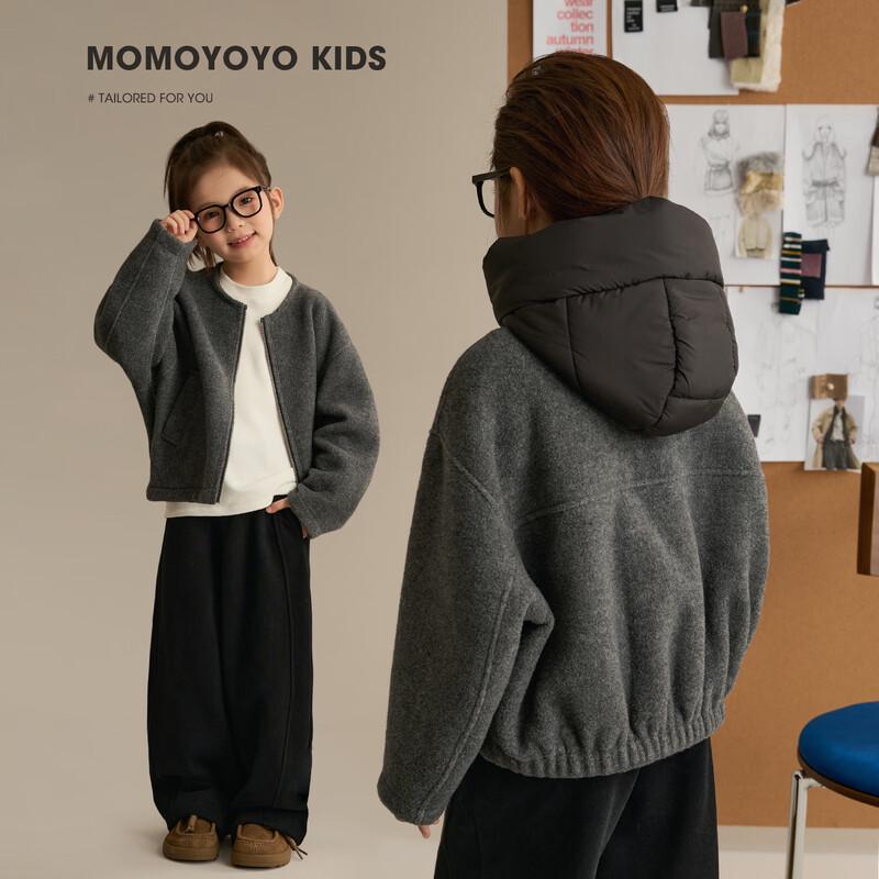 Girls  Warm Wool Blend Detachable Hood Winter Coat 8981D 140