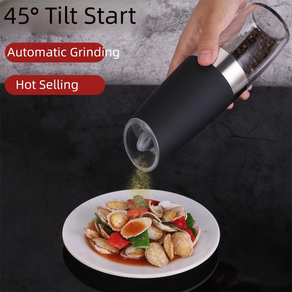 2 Pack Gravity Sensor Automatic Grinder Electric Grinding Machine New Pepper Grinder Kitchenware