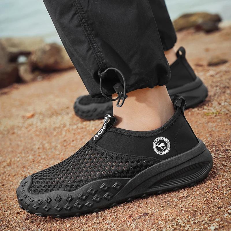 Fashion Men Casual Shoes Fashion Summer Shoes Mesh outdoor Breathable Slip-on Flats Men Sneakers Comfortable Water Loafers Zapatillas