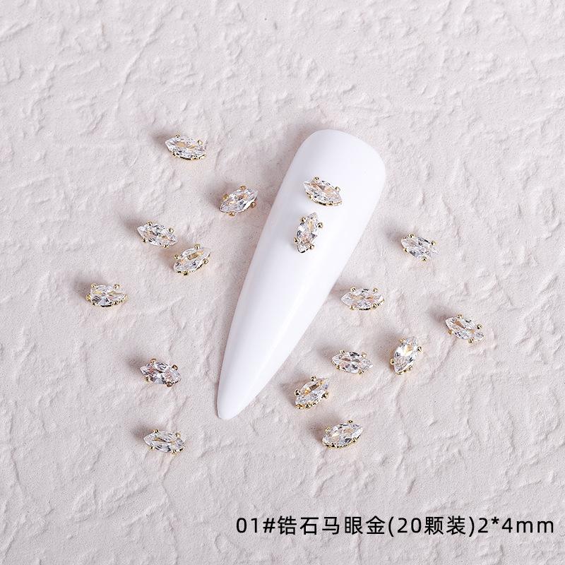 Нейл-арт Коготь Бриллиант Супер Вспышка Капля Воды Конский Глаз Циркон Ювелирные Изделия Изысканный Квадратный Кристалл Прозрачный Бриллиант