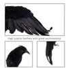 2pc Simulation Black Feather Crow Halloween Crow Decoration Black Raven Movie Prop Fake Crow Prank Scary Halloween Prop For Deco