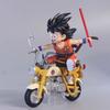 Set of 2 Dragon Ball figures featuring Son Goku and Kame-Sennin on a motorcycle, 13cm, no box. A great gift for kids, anime, car decorations, souvenir