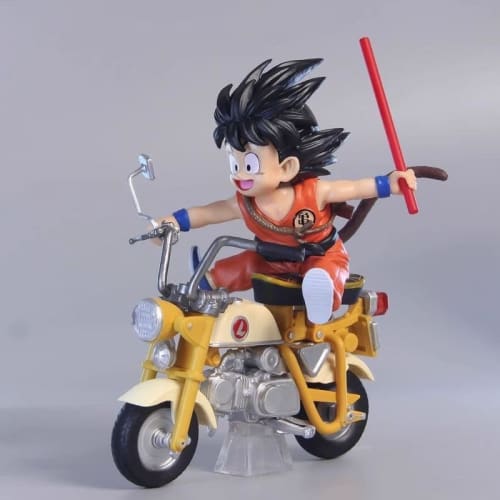 Set of 2 Dragon Ball figures featuring Son Goku and Kame-Sennin on a motorcycle, 13cm, no box. A great gift for kids, anime, car decorations, souvenir