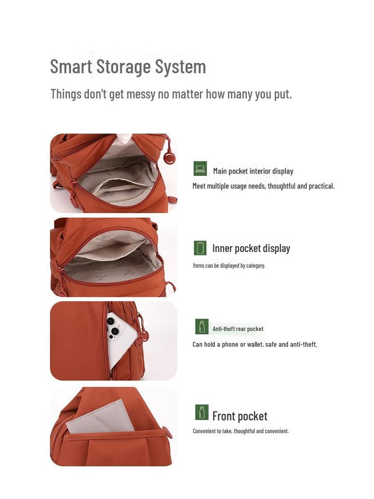 Women's Luxury Oxford Cloth Crossbody Backpack: Large Capacity, Trendy Design.