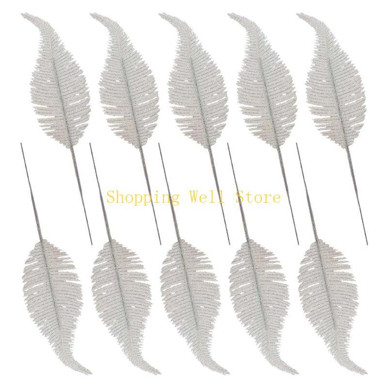KX4B Pack of 10 Colorful Sturdy Festival Leaves for Holiday Season Decoration белый