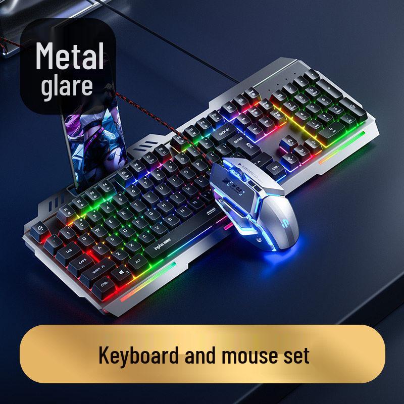 K2 Silent Wired Gaming Keyboard & Mouse Set for Home and Office Use