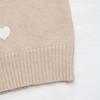 Love Print Russian Knit Sweater with Lace Trim - Autumn/Winter Stand Collar Valentine's Day Pullover