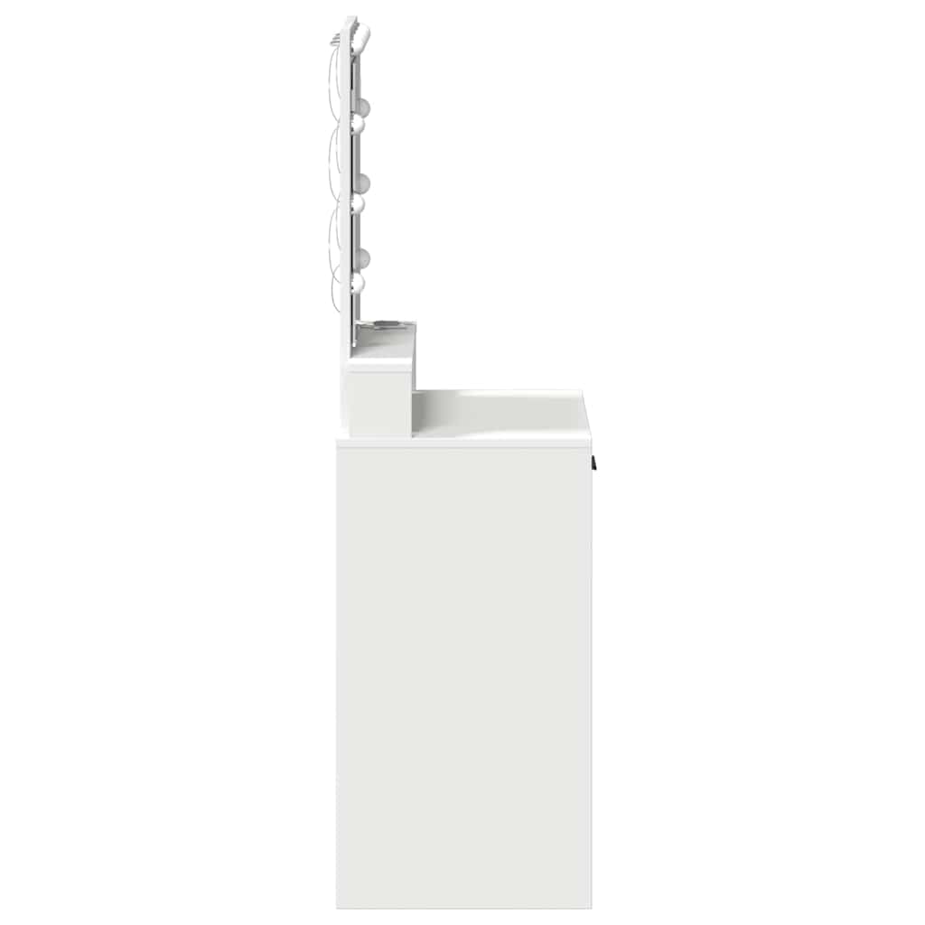 Makeup Table with Drawers White 50 x 41 x 140 cm Engineered Wood
