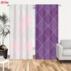 Geometric pattern curtain 2 pieces semicircle and lines on cream background, modern minimalist home decoration