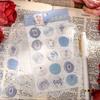 2pcs Roses Series Drip Glue Flat Sheet Sticker Relief Hot Stamping Notebook Gift Decoration Sticker