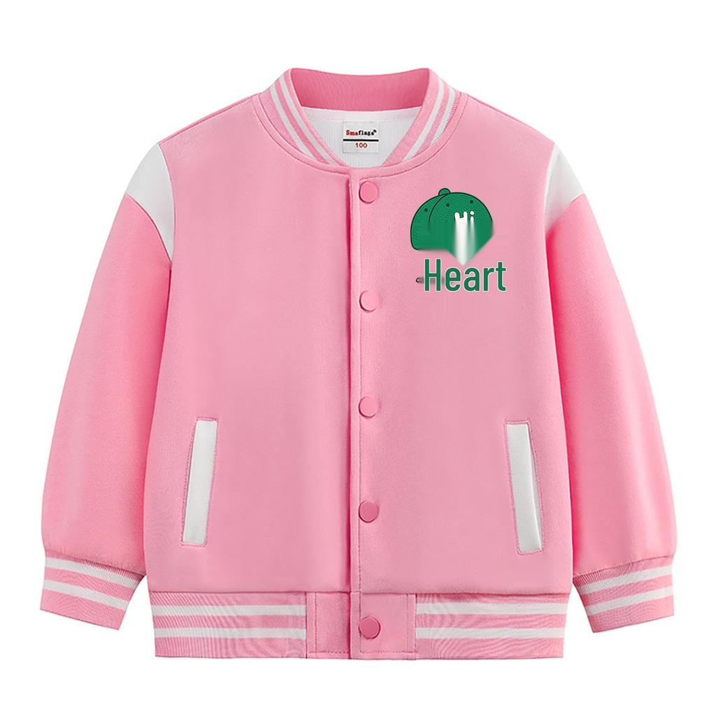 2026 Boys' Korean Style Velvet Baseball Jacket - Autumn/Winter Casual Top