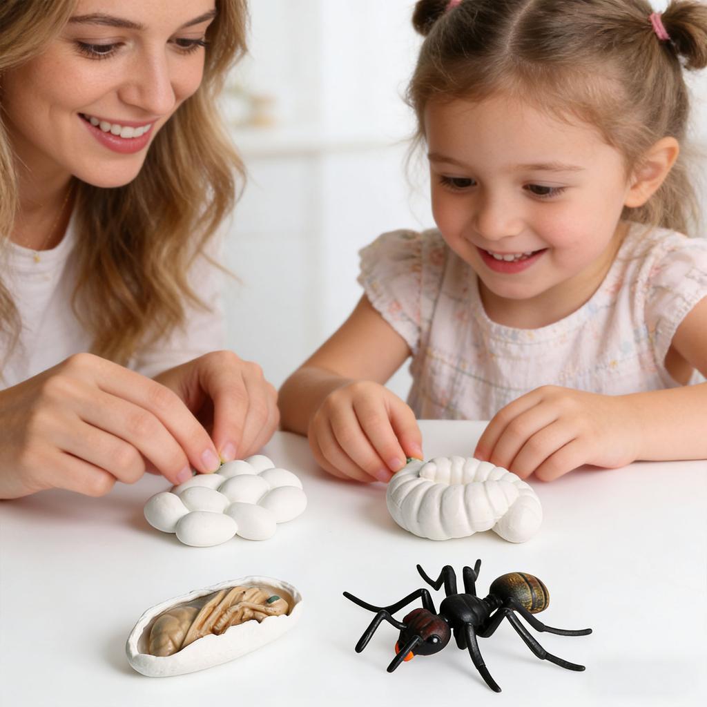 Kids Childrens Christmas Board Games for Children Tasteless Life Cycle Statues Growth Cycle Stages PP Figures Learning Educational Stocking for