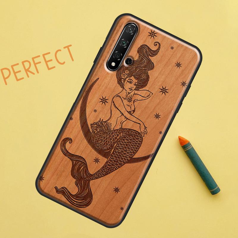 Buddha Jesus Guadalupe Wood For Huawei Nova Y91 Y70 Y72 Y73 Y60 Y90 Y61 8i 7i 11i 12i 12s 9 10 SE P20 P30 P40 Lite Case