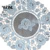 Decorative Table Covers for Weddings White Lace Doily, Elegant Retro Placemat, Embroidered Vintage Floral Doilies Tea Trays Mat, Rectangular