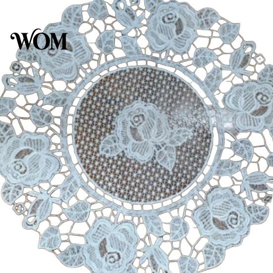 Decorative Table Covers for Weddings White Lace Doily, Elegant Retro Placemat, Embroidered Vintage Floral Doilies Tea Trays Mat, Rectangular