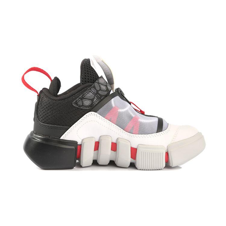 Li Ning Kids Wudao Trendy Comfortable Sports Breathable Lightweight Casual Shoes Kids Casual Shoes White Black YKCQ146-1