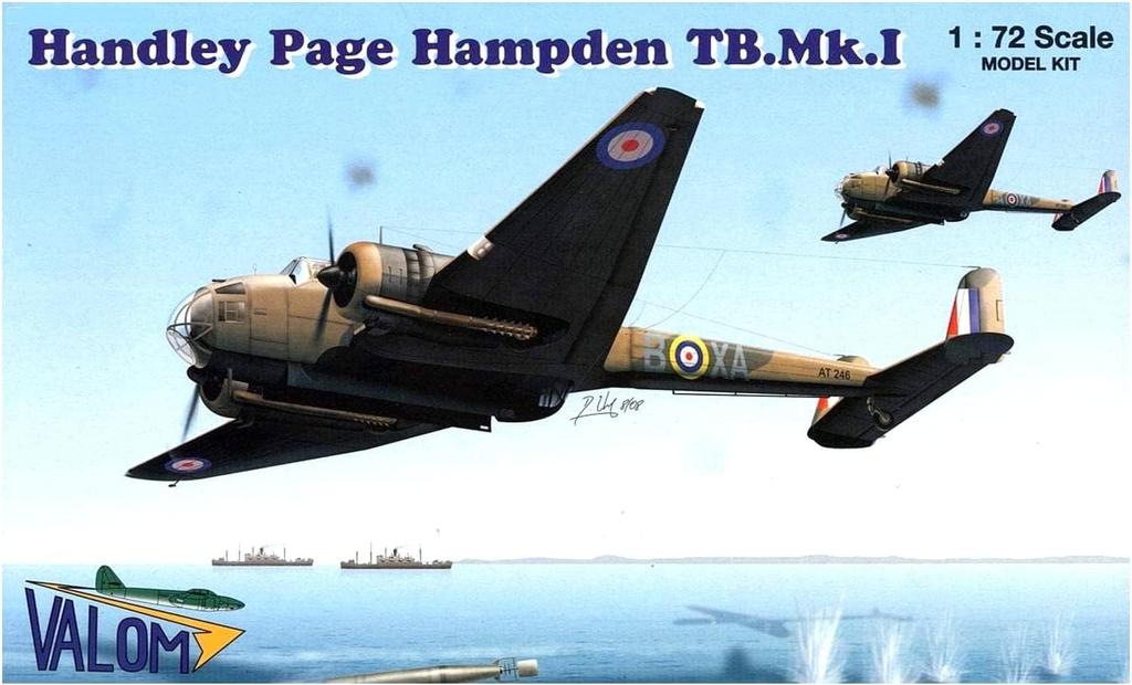 VALOM 1/72 Scale British Handley Page Hampden TB Mk.1 Twin-Engine Torpedo Bomber Plastic Model Kit CV72042
