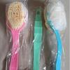 Double-Sided Long-Handled Back Scrubber with Soft Bristle & Bath Ball for Shower Massage