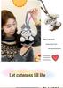 Cartoon Cute Glasses Puppy Plush Pendant – Soft Barley Dog with Skirt and Colorful Rope Doll