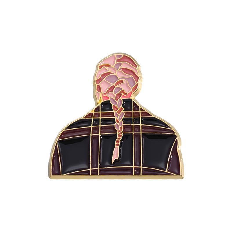 

Female Singer Enamel Pins Custom Music Producer Album Record Brooches Lapel Badges Punk Gothic Jewelry Gift for Fans Friends