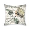 Hug Literary Retro Butterfly Flower Print Pillow Home Bedroom Sofa Decorative Cushion Cushion Cover
