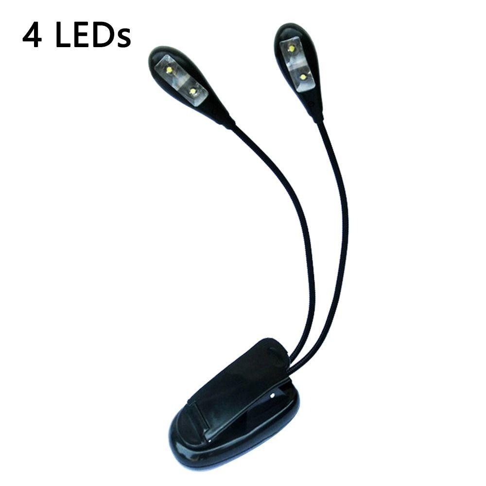 Flexible Table Lamp Clip Lamp 2/4/8 LEDs Light Music Stand Light Music Score Light Reading Lights