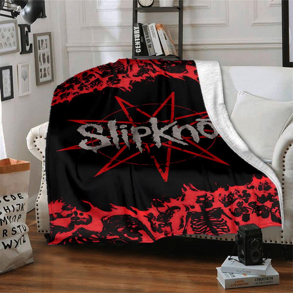 1ks Merch kapely Slipknot Měkká pohodlná deka Digitální potisk, Celoroční víceúčelová pletenina Lůžkoviny, Kancelář, Pohovka Domácí dekorace Deka