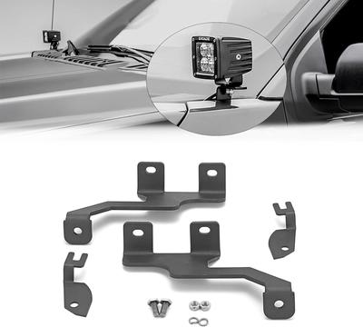 Left Right Work Light Mount Bracket Upper Hood Pillars LED Work Light Bracket Kit for SVT