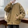 Men's Spring and Autumn Thin Plus Size Solid Color Zipper Casual and Comfortable Workwear Jacket