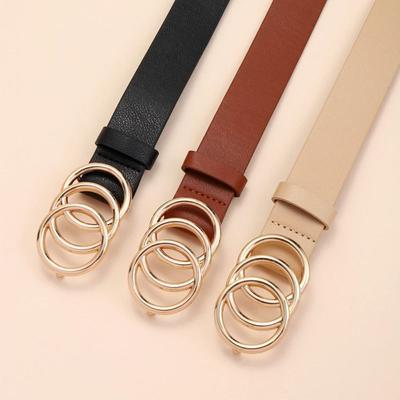 Casual Leather Belt Versatile Thin Waist Strap Fashion Waistband  For Women