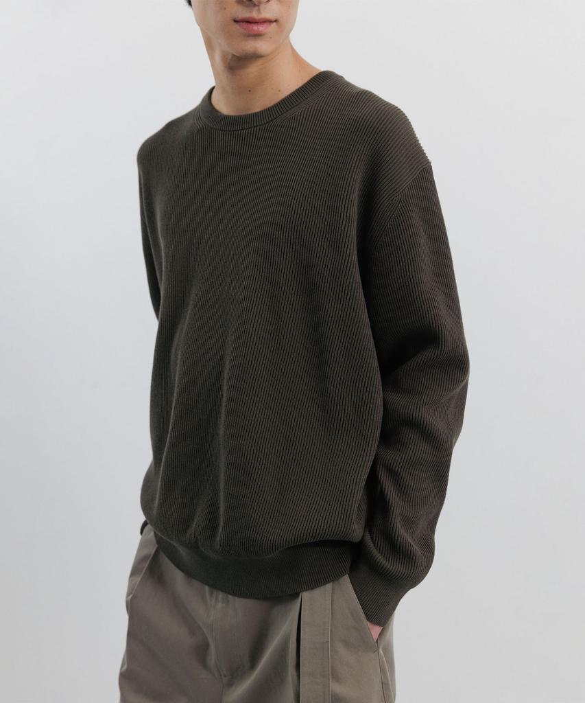 BLANKROOM All-Weather Crew Knit_Cloudy Olive