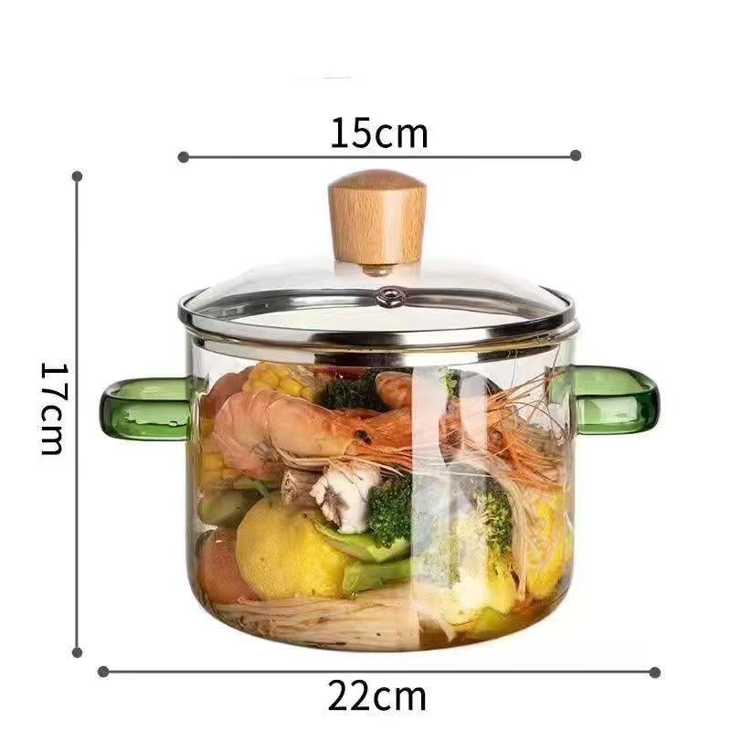 Yoshida Sho 2.3L Glass Soup Pot with Lid (2-Pack)