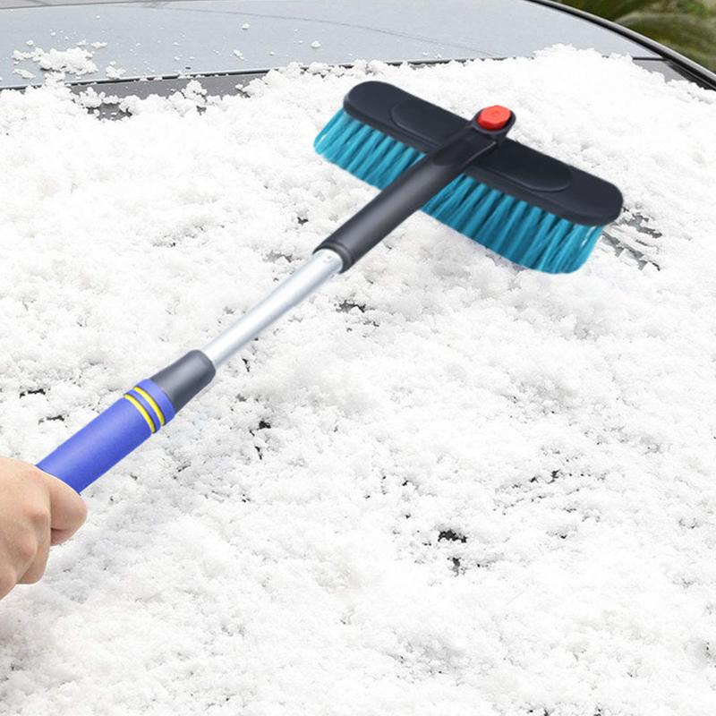 Ice Scraper For Car 360 Rotating Windshield Ice Scraper With Detachable Handle Flexible Snow Ice Scraper Practical Car Snow