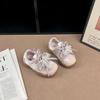 2026 Spring Girls' Non-slip Bowknot Pearl Princess Sports Shoes – Lightweight & Versatile