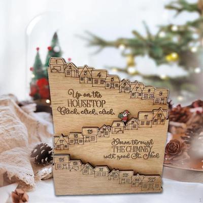 Calendar Desk Desktop Gift Collection Removable Santa Claus,Decorative Indoor Reusable
