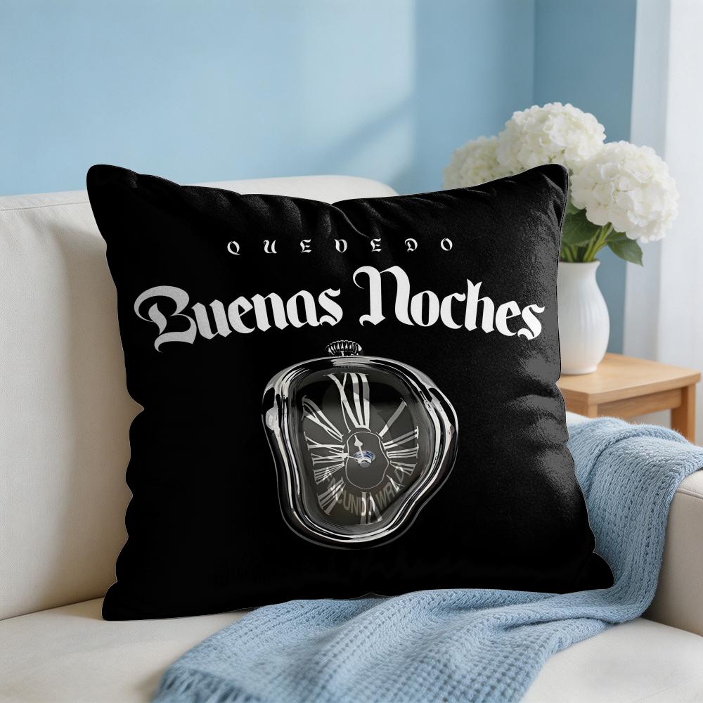 QQuevedo Buenas Noches Cushion Cover Square Pillow Bedroom Sofa Leisure Comfort Living Room Home Decoration X