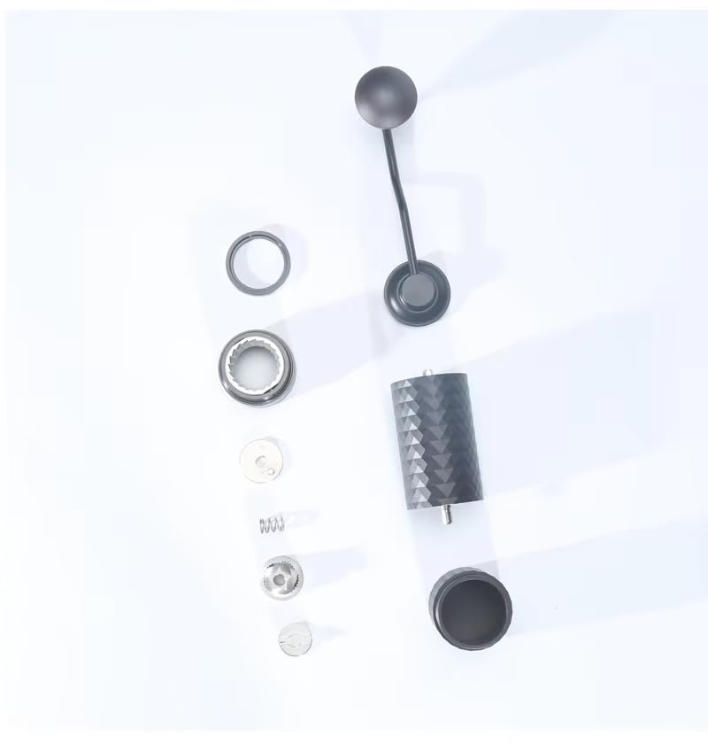 Zmart Manual Coffee Grinder, CNC Stainless Steel Diamond, Adjustable Grind Size, Ceramic Blades, Adjustable Grind Size for Coarse, Medium, and Fine