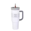 Stainless Steel Cup Large Capacity With Handle Car Cup Outdoor Convenient Double Drinking Straw Ice Cup