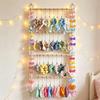 Boho Style Hair Clip Storage Rack Macrame Jewelry Organizer  Home Decoration