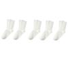 5 Pairs Moisture Wicking Sports Socks With Ribbed Knitted Design Breathable Solid Color Middle Calf Socks For Men Women