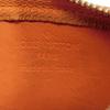 Used LV logo calfskin key ring with aerogram pattern, Volcano Orange, 12564 card key holder pochette cle M81032 7943