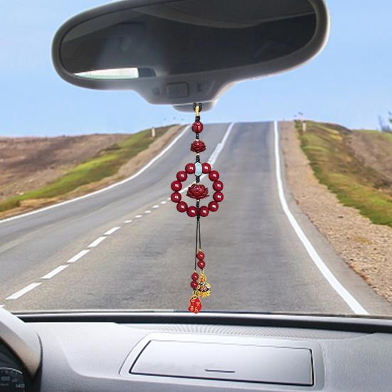 Automobilový přívěsek Korálky Květinový přívěsek Dekorativní přívěsek na klíče Dekorace interiéru auta Závěsný doplněk