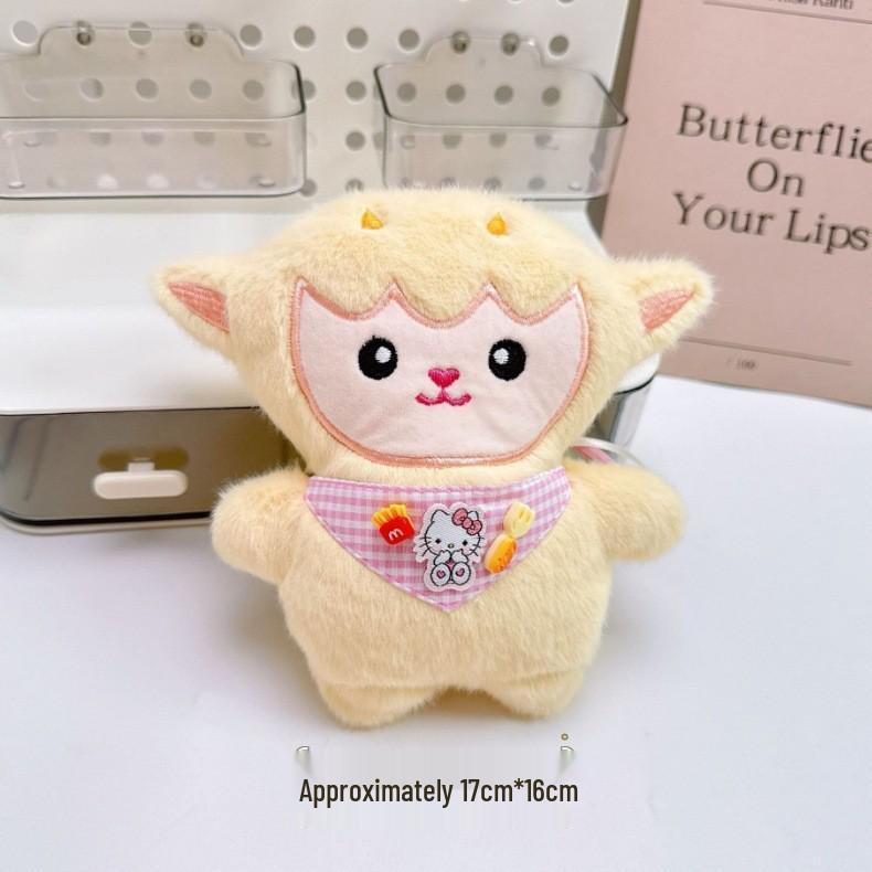 Large Cute Animal Plush Keychain: Rabbit, Sheep, Cat Bag Charm