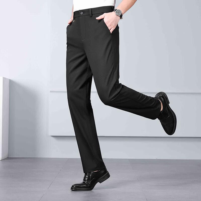 Romon Men's Straight Fit Business Casual Pants