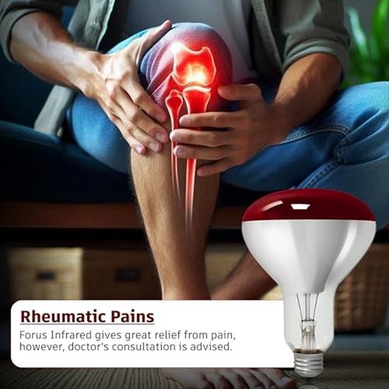 150W Infrared Heat Therapy Bulb, Pain Relief Lamp, 230V  E27 Base, Halogen Light for Muscle Recovery, Joint, and Stiffness, Filament for Medical